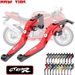 Laser Logo(GT650R ) CNC réglable pliable moto leviers de frein et d'embrayage pour HYOSUNG GT650R GT