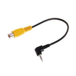 Jack 2.5mm (4 broches) vers AV-IN RCA (maman) adaptateur de câble pour navigateur GPS caméra de