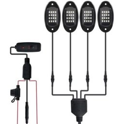 Kit de lumière LED RGB imperméable néon sous-éclairage Bluetooth contrôle à distance avec