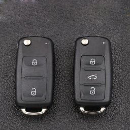 Coque de clé télécommande pour voiture pour VW Bora Golf Jetta Polo Caddy Eos Tiguan Touran Skoda