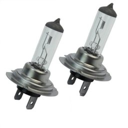 Ampoules halogènes H7 pour phares de voiture lumière blanche faisceau haut/bas 55W 6000K 12V 2