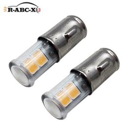 Clignotant à LED pour Tableau de Bord Lumière Blanche Chaude Paupières Soignées 6V Ba7s T7 2