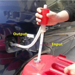 Pompe à eau manuelle transfert de gaz liquide huile tuyau de Siphon pour voiture E7CA