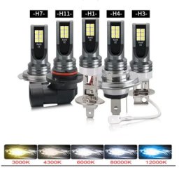 Ampoules antibrouillard LED pour voiture lampes de sauna de conduite automatique 9005 K 12V 24V