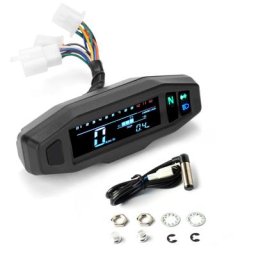 Compteur de vitesse numérique universel pour moto compteur kilométrique LCD tachymètre de moteur
