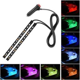 Lumières de voiture barre de 24 Led bande automobile universel pied d'humeur allume-cigare USB