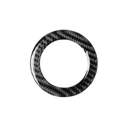Centre de volant de voiture en Fiber de carbone garniture autocollante pour BMW E46 1998 1999 2000