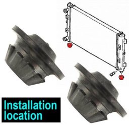 Tapis en caoutchouc chaud Durable de haute qualité 2 pièces support de radiateur inférieur noir