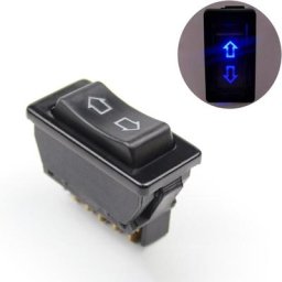 NEW 1PC Universal Direct Current 12V 20A Auto Car Power Window Switch 5 Pins(Blue) Elevator switch