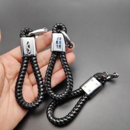 Porte-clés en ULtissée tressée en métal et cuir 3D porte-clés pour Audi A1 A2 A3 A4 A5