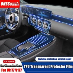 Ensemble complet de console centrale de voiture moulures intérieures film de protection en TPU