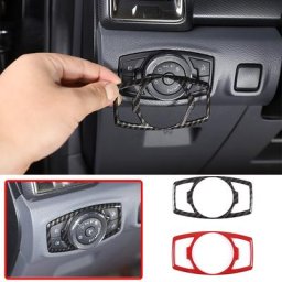Autocollant en Fiber de carbone ABS pour décoration de cadre et de couverture de phares de voiture