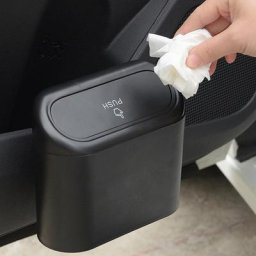 Mini poubelle de voiture avec couvercle rabattable poubelle de véhicule étui à poussière boîte de