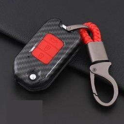 Coque de Protection en Silicone pour clé de voiture Honda Civic étui en Fiber de carbone pour Honda