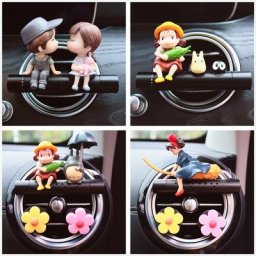 Décoration de clip d'aromathérapie de sortie d'air de voiture figurine d'action de couples d'anime