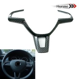 Hsanzeo-Décoration de Volant de Voiture Cadre de Couverture Garniture de Panneau pour Skoda Kodiaq