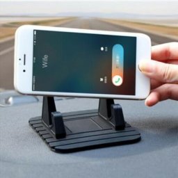 Support de téléphone portable antidérapant pour tableau de bord de voiture tapis en caoutchouc