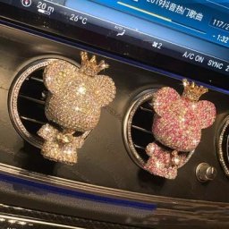 Désodorisant créatif d'ours ornements de charme Bling décoration de diamant en cristal évent de