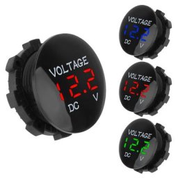 Voltmètre numérique avec affichage LED voltmètre ampèremètre pour voiture auto moto bateau