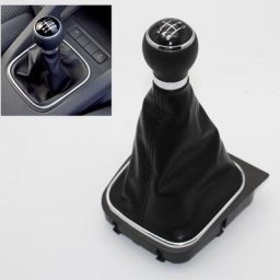 Pommeau de levier de vitesse avec coffre en cuir style de voiture 6 vitesses VW EOS 2009 2010