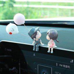 Tableau de bord intérieur pour filles Figurines de Couples de dessins animés mignon ballon