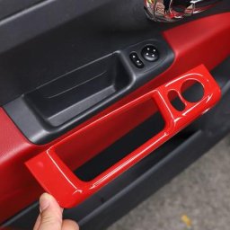 Pour Fiat 500 2010-19 ABS Fiber de carbone/rouge voiture rétroviseur réglage interrupteur boîte de