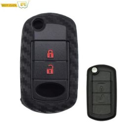 Coque de clé de voiture en silicone de style fibre de carbone coque Fob pour Range Rover dehors