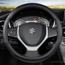 Juste de volant de voiture pour Suzuki Vitara Grand Vitara fibre de carbone et cuir accessoires