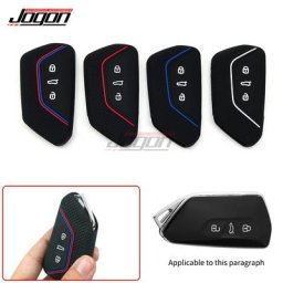 Étui de clé de voiture à 3 boutons support de porte-clés garniture de couverture pour Volkswagen
