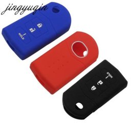 Jingyuqin – housse en Silicone pour clé télécommande étui pliable à 3 boutons pour Mazda 3 5 6 RX-8
