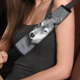 Housses de ceinture de sécurité de voiture pour adultes conception de mode loup féroce