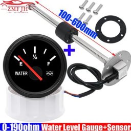 Capteur de niveau d'eau + 52mm indicateur de réservoir avec rétro-éclairage rouge jauge de niveau