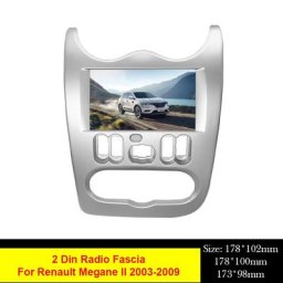 Cadre de Radio DVD Audio 2 Din pour Renault Logan Sandero Duster Dacia Console de Navigation