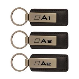 Porte-clés de voiture en cuir et métal pour Audi chaîne continent A1 A2 A3 A4 A5 horizon A7 A8 Q2