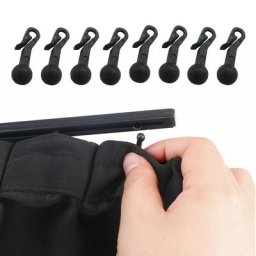 Lot de 100 crochets de rail de rideau en plastique pour bateau accessoires de voiture RV pour