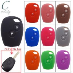 Juste de clé de voiture en silicone Cocolockey télécommande pour Renault 2 boutons Oke Goo