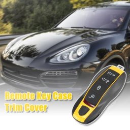 X Autohaux – housse pour clé télécommande de voiture couleur or garniture en plastique pour