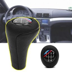 Pommeau de levier de vitesse manuel en cuir de qualité supérieure 5 vitesses 6 vitesses BMW Série