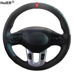 HuiER – housse de volant de voiture couture à la main pour Kia Sportage 3 2011 – 2014 Kia Ceed