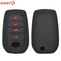 Housse de clé de voiture en Silicone 4 boutons télécommande étui pour Toyota Fortuner Rav4