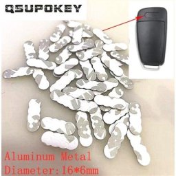 QSUPOKEY-Autocollant de coque de clé de voiture en aluminium insigne d'emblème Audi bricolage
