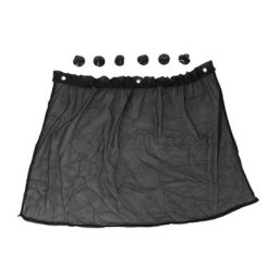 Rideau de fenêtre latérale en maille noire avec ventouse 75X50Cm 4 pièces