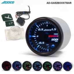 S-Auto 2 ""52mm 7 documents LED struction ée Face Bar Turbo Boost Jauge Mètre Avec Capteur De Voiture