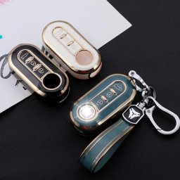 Porte-clés de voiture à rabat en TPU 3 boutons pour Fiat Ducato 500 500L Panda Grande Punto Lancia