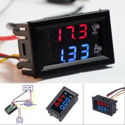 Voltmètre numérique à LED ampèremètre de voiture compteur de courant de tension de moto détecteur
