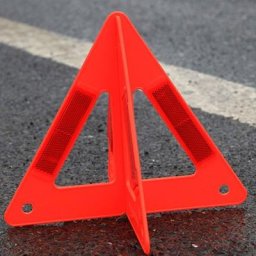 Triangle d'avertissement de panne de voiture rouge réfléchissant signalisation de sécurité