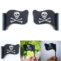 Boule d'antenne de voiture créative drapeau extérieur de Pirate noir Jolly rogers antenne de
