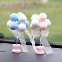 Dropshipping!! Décoration de voiture multicolore joli ballon tableau de bord de voiture ornements