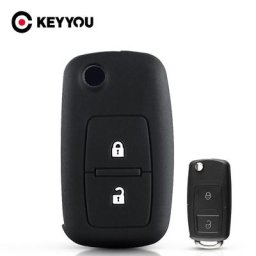 KEYYOU – porte-clés de voiture en Silicone 10x2 boutons pour Vw MK4 Seat Altea Alhambra Ibiza Polo