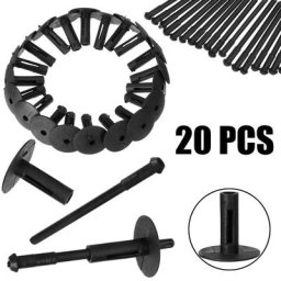 Ensemble de 20 Rivets de fixation pour pare-choc en plastique noir flambant neuf pour BMW X1